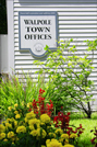 Walpole, NH - Town Hall and Flowers